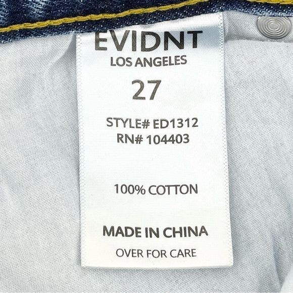 EVIDNT Malibu Blue Dip Dyed Two-Tone Cropped Jeans - Picture 10 of 11